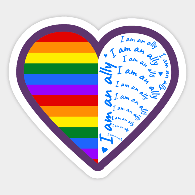 I Am An Ally Sticker by blueavocado